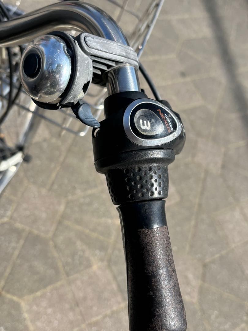 大阪　電動アシスト自転車　パナソニック　ホワイト26インチ　3段　16Ah