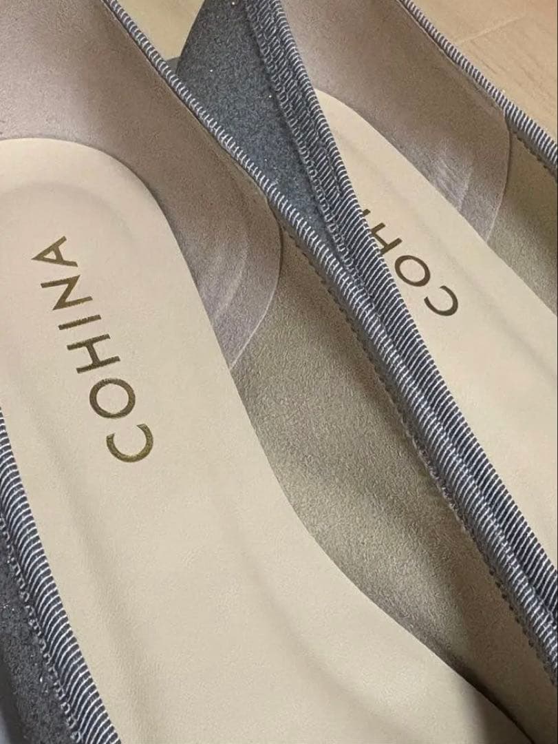 （新品）cohina スクエアトゥバレエシューズ