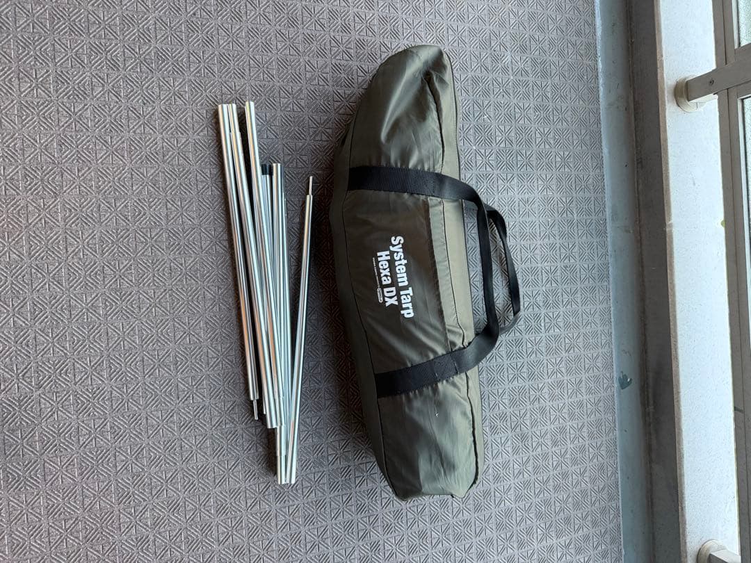 美品☆オガワ ogawa システムタープヘキサDX キャンプ、オマケポール付