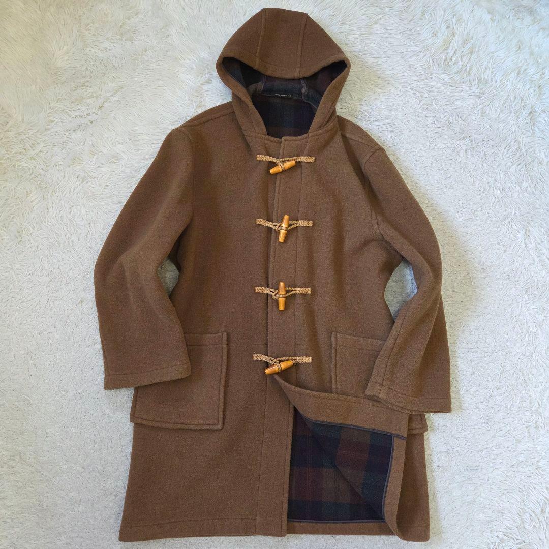 美品 モンゴメリー ダッフルコート カシミヤ混 チベット サイズL相当 ブラウン