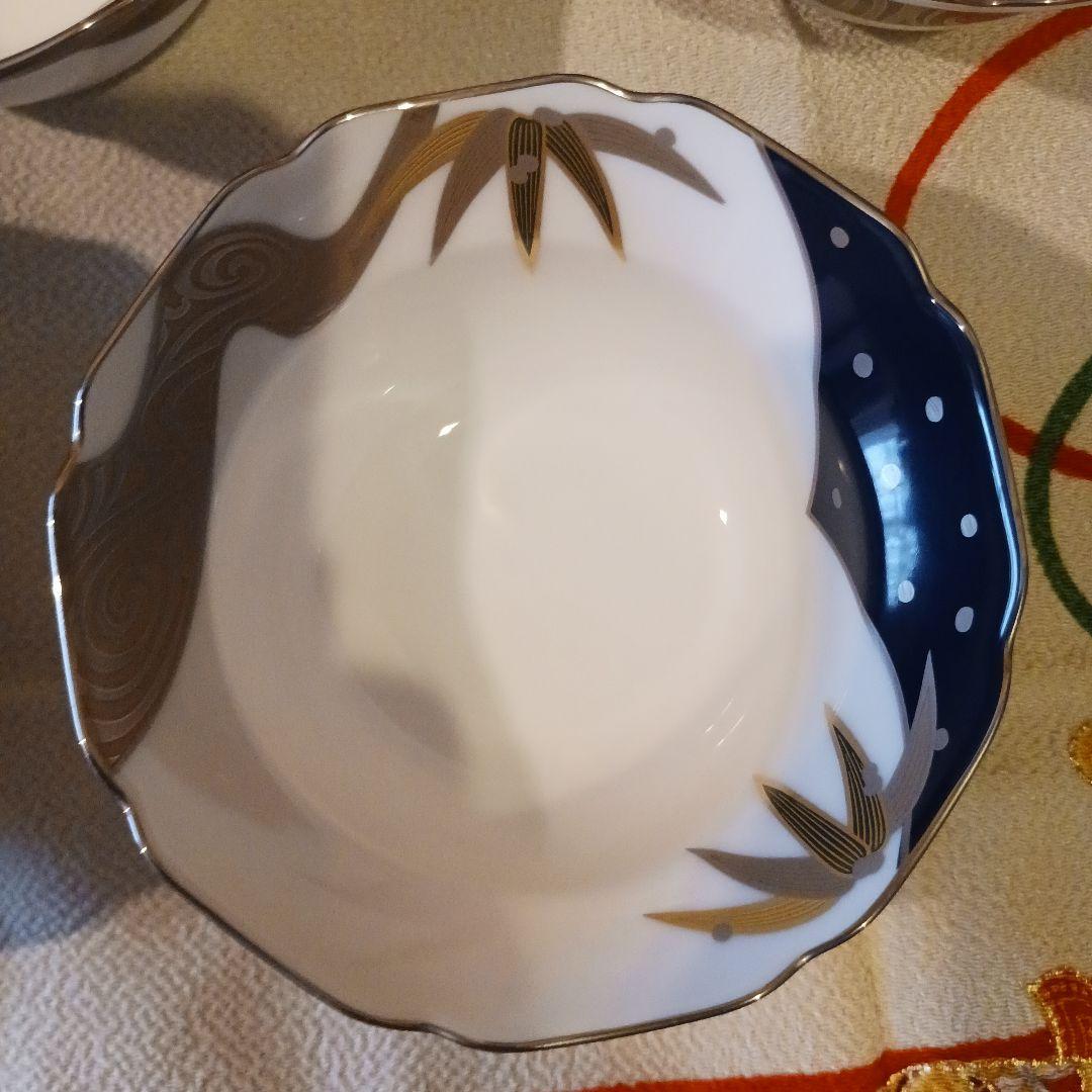 ノリタケボーンチャイナ あやみなも冬 雪見銀彩絵変深小鉢揃 HOYA ２箱