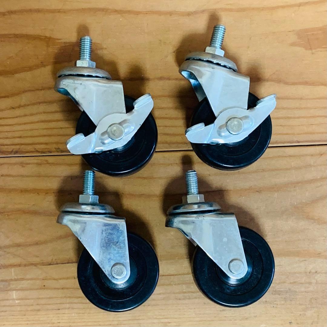 【お値下げ】無印良品 スチールユニットシェルフ5段タモ材棚キャスター付/ミニ帆立