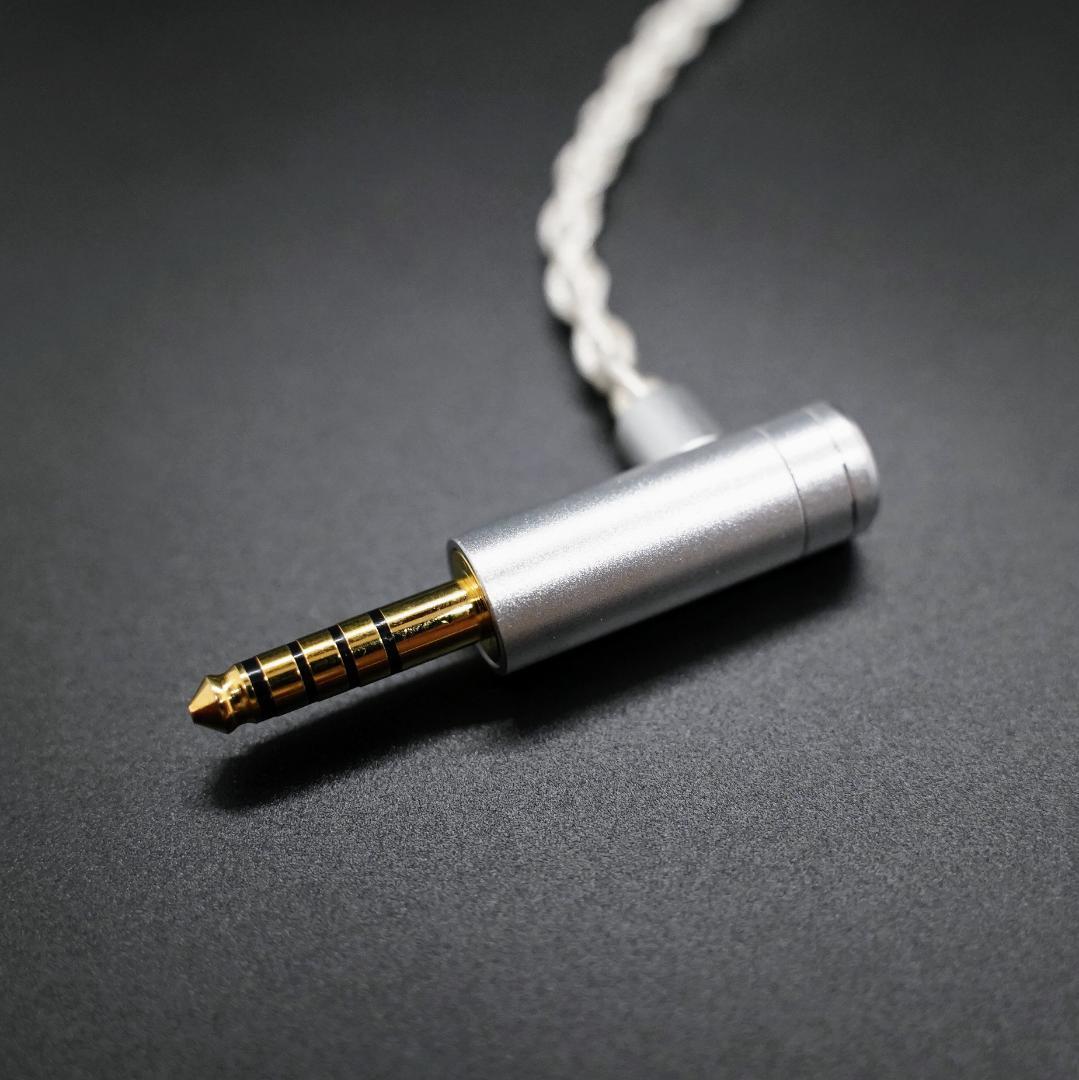 【1点のみ】7N粒子単結晶銅銀メッキ リッツ構造　IE500 4.4mm L字