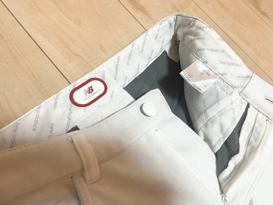 New Balance Golf 裏起毛ホワイトパンツ Size:00