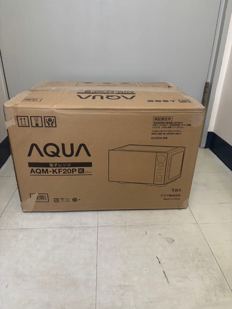 リファビッシュ品☆極美品AQUA電子レンジフラットテーブル AQM-KF20A白