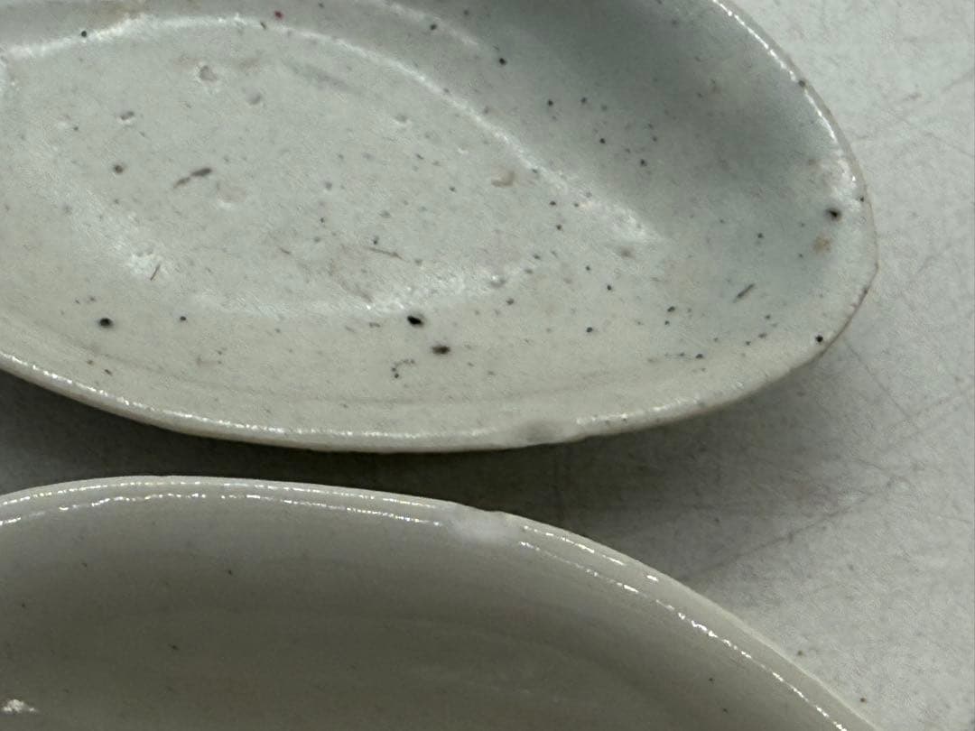 時代　白磁　菱形小皿7点　豆皿　送料込み260131