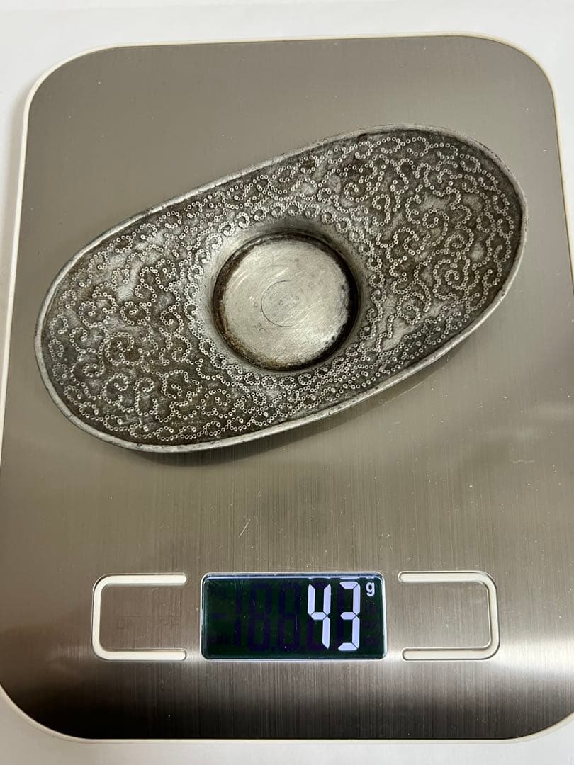 時代物 中国？錫 唐物 点銅茶托5客 茶道具 旧家藏出