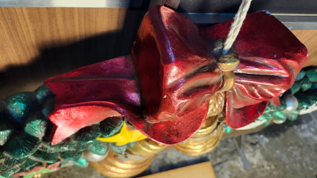 ヴィンテージ　U.S.A 1960年代　FRP クリスマスリース 幅110cm