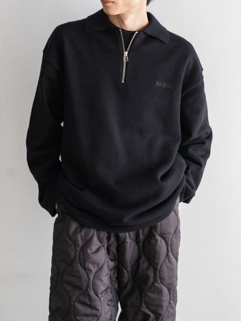 PEACEMAKER OAMC Knit Polo Sサイズ 黒 25AW