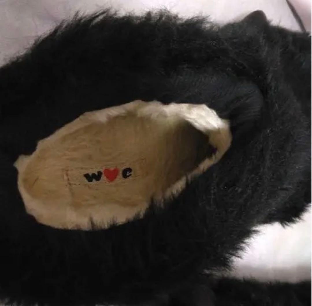 W♡C モンスターブーツ 黒　レア y2k 平成ギャル　ファーブーツ