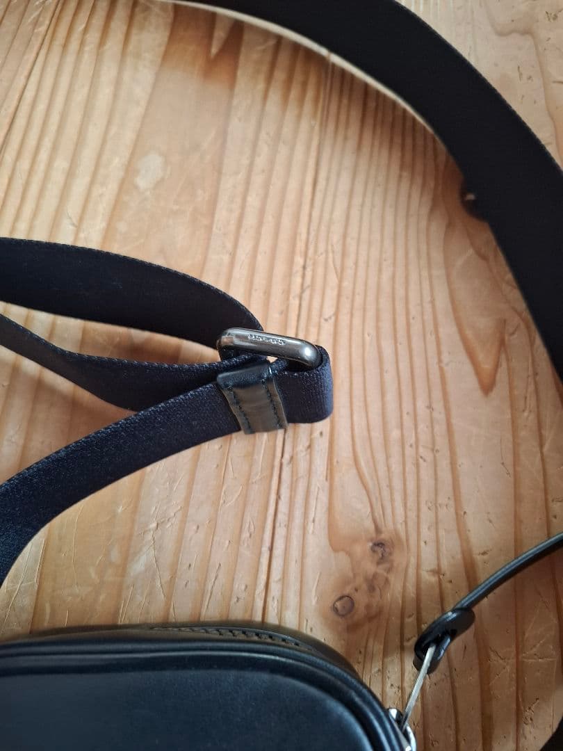 COACHテレインクロス ボディバッグ F72963 レザー 黒ショルダーバッグ