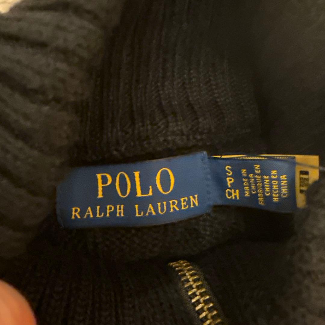 ラスリリPOLO RLケーブルニット フルジップセーター