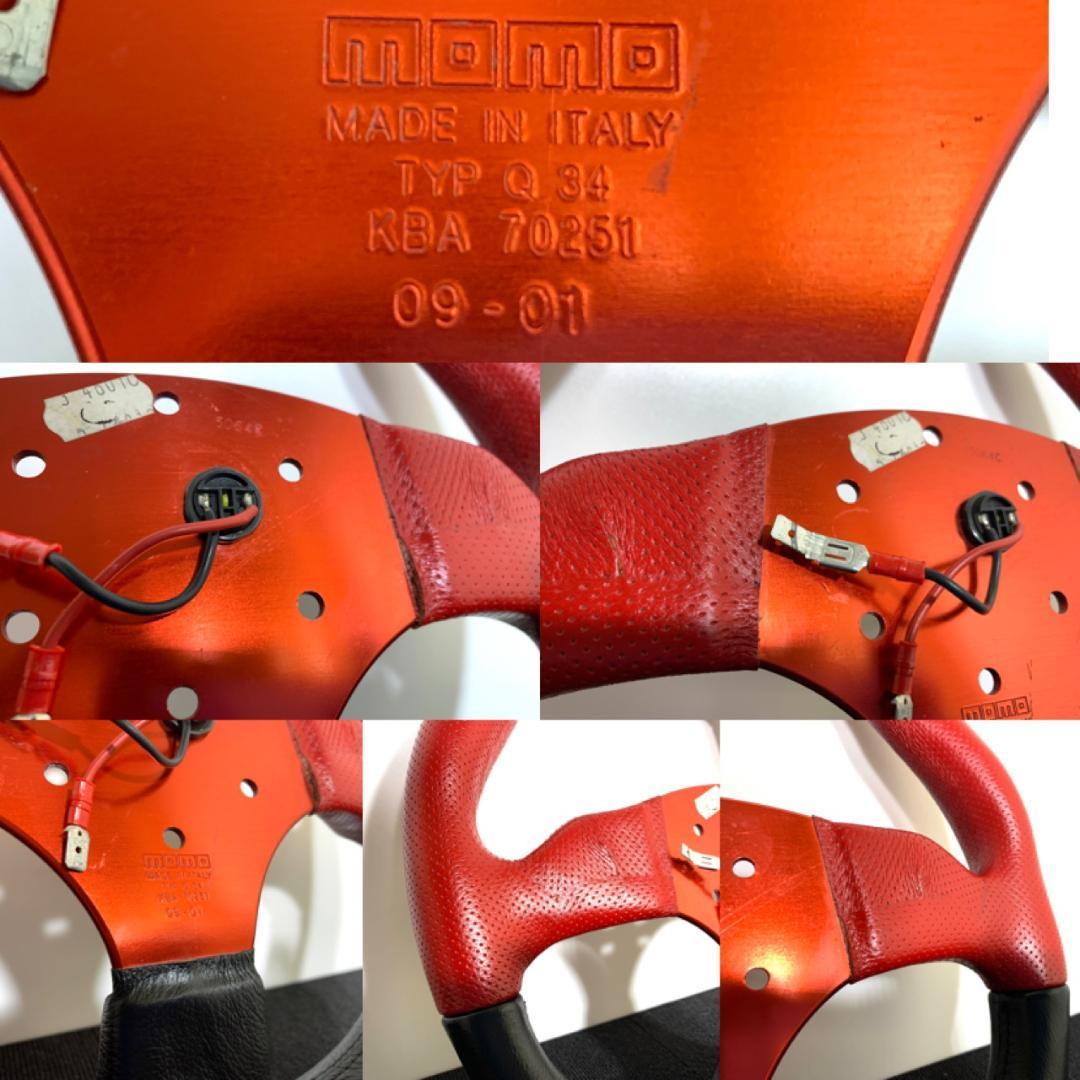 モモ COMMANDO コマンド 初代モデル レッド×ブラック 34.5パイ