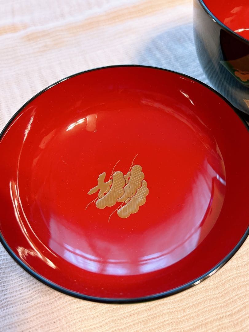 高級輪島塗　熨斗蒔絵　煮物椀五客