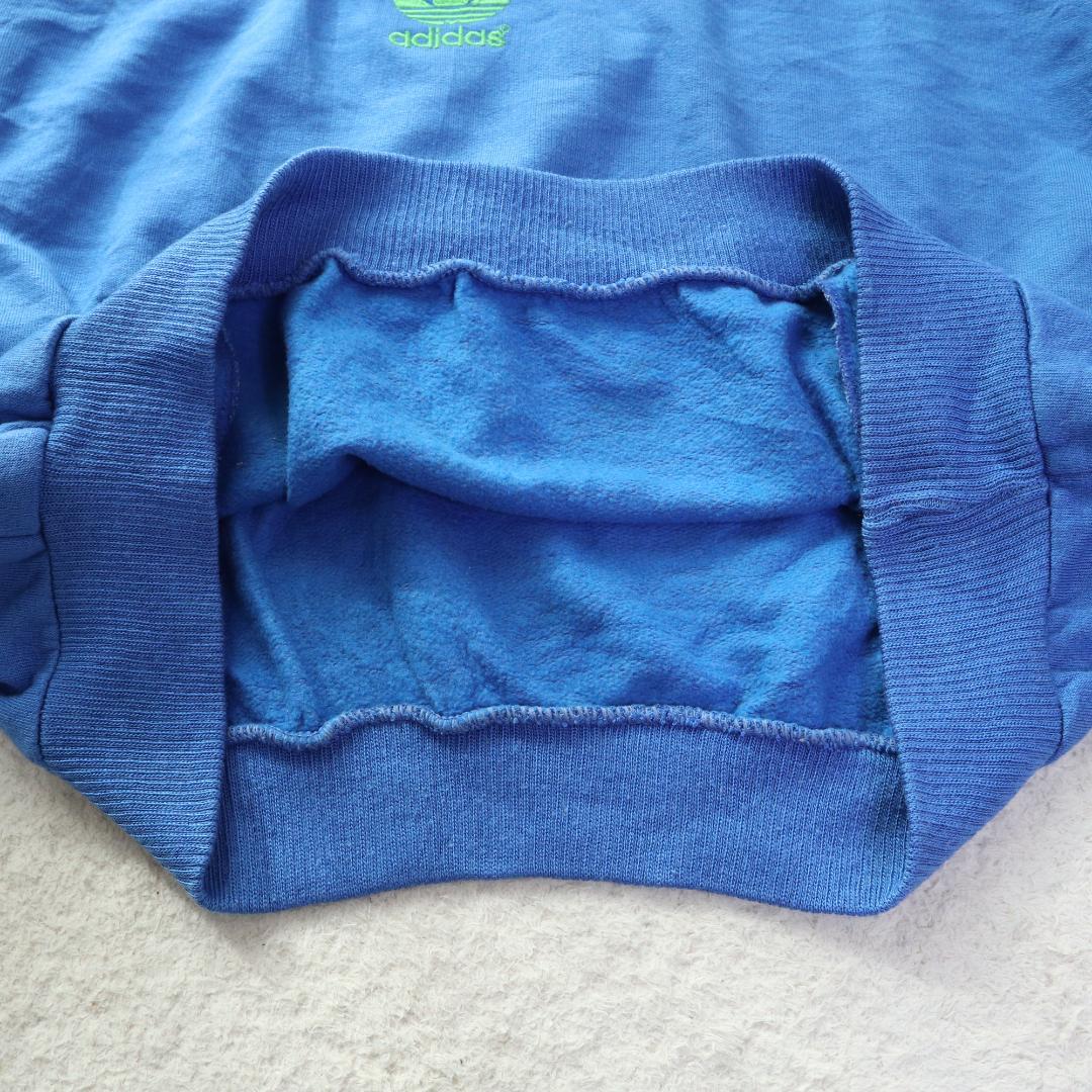 にょろ様　80s 90s adidas トレフォイル 刺繍スウェット L相当 ヴ