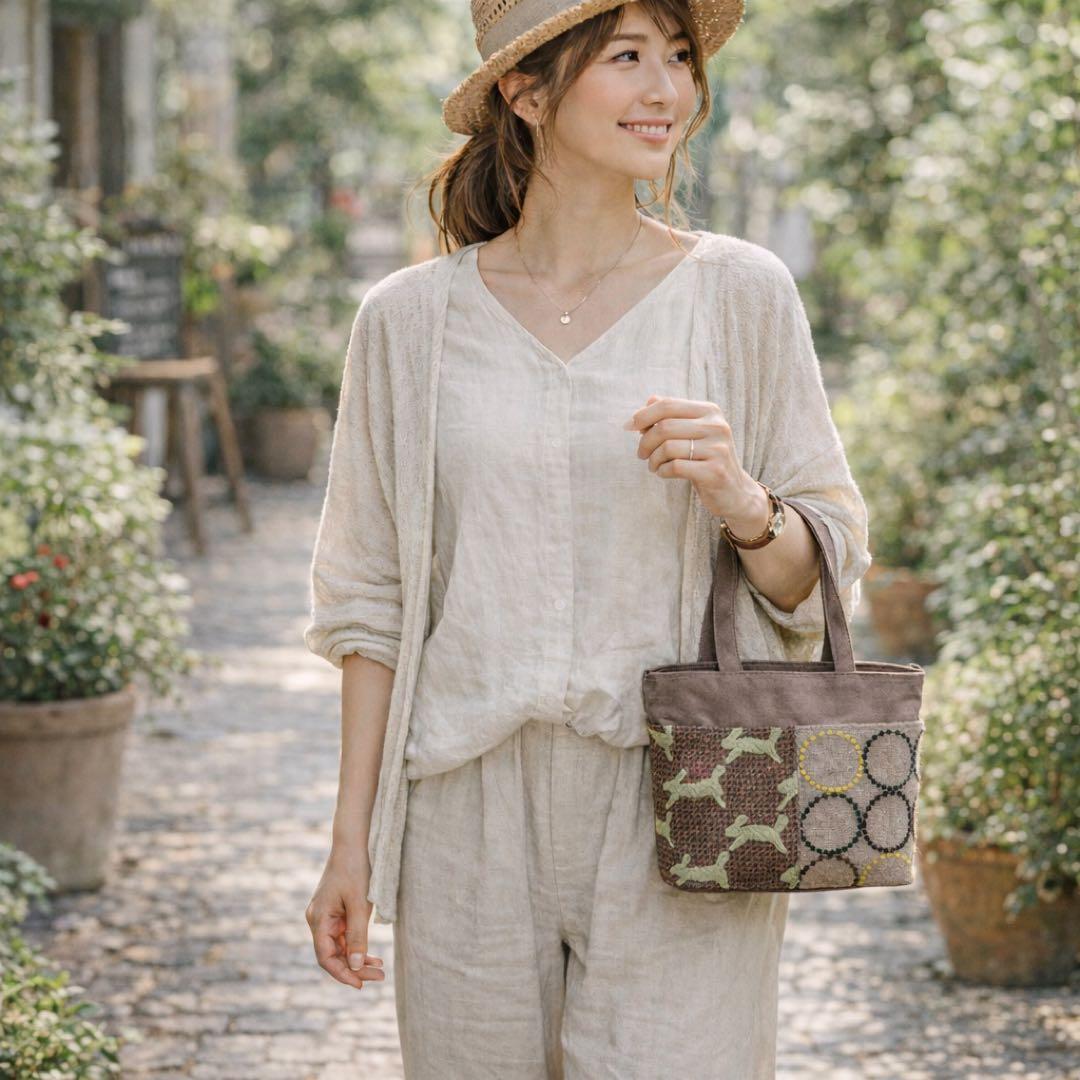 ミナペルホネン ハンドメイド トートバッグ ショルダーバッグ バッグ サブバッグ