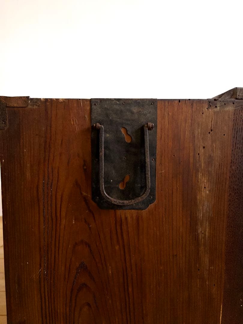 ローボード　3段収納棚　棚にはハーモニカ　希少　古道具　古家具　アンティーク