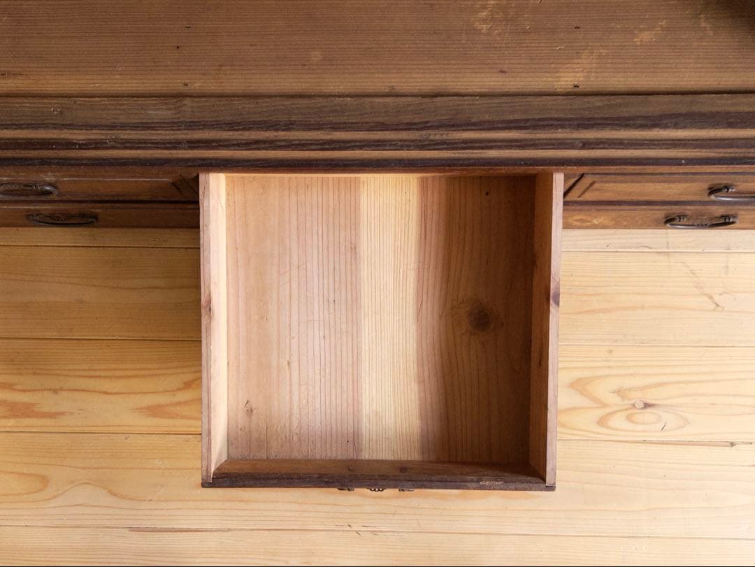 ローボード　3段収納棚　棚にはハーモニカ　希少　古道具　古家具　アンティーク