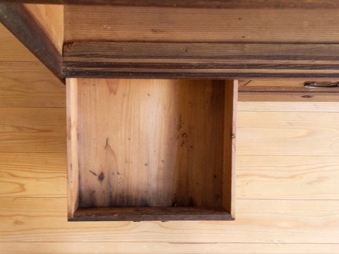 ローボード　3段収納棚　棚にはハーモニカ　希少　古道具　古家具　アンティーク