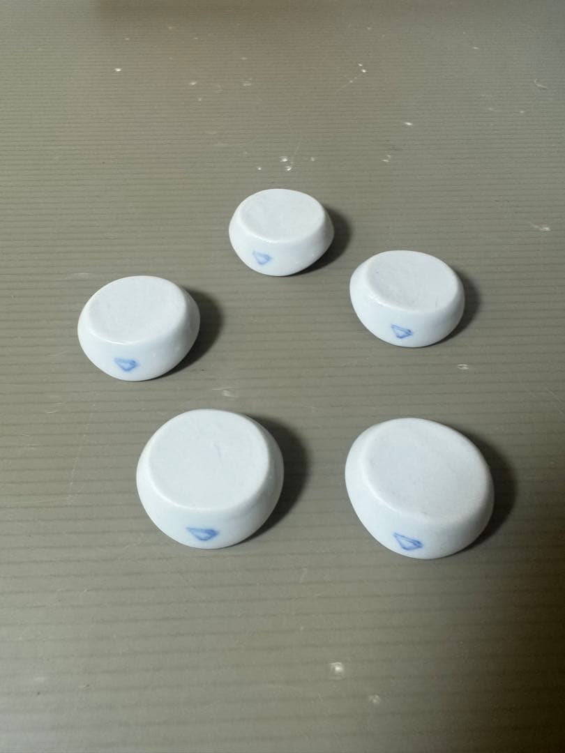 2575 深川製磁　丸玉異人絵箸置　5客　未使用
