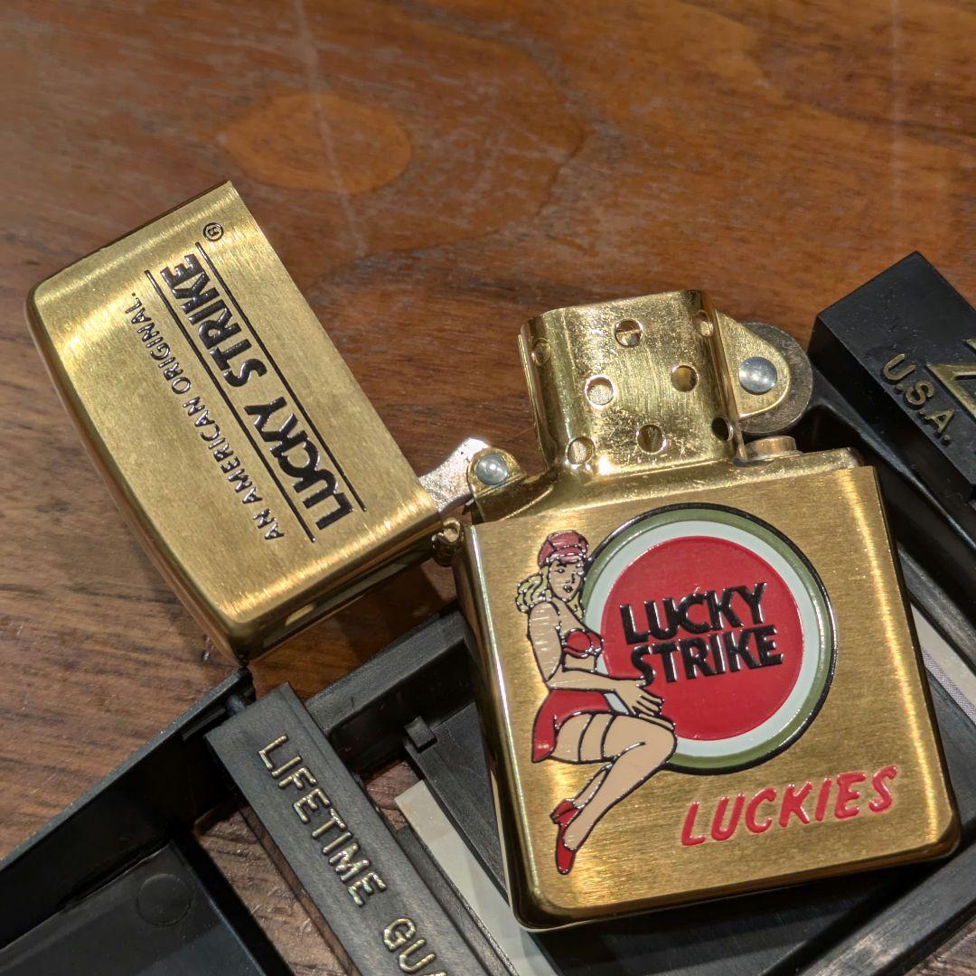 【新品】96年製 ラッキーストライク LUCKY STRIKEガールZippo