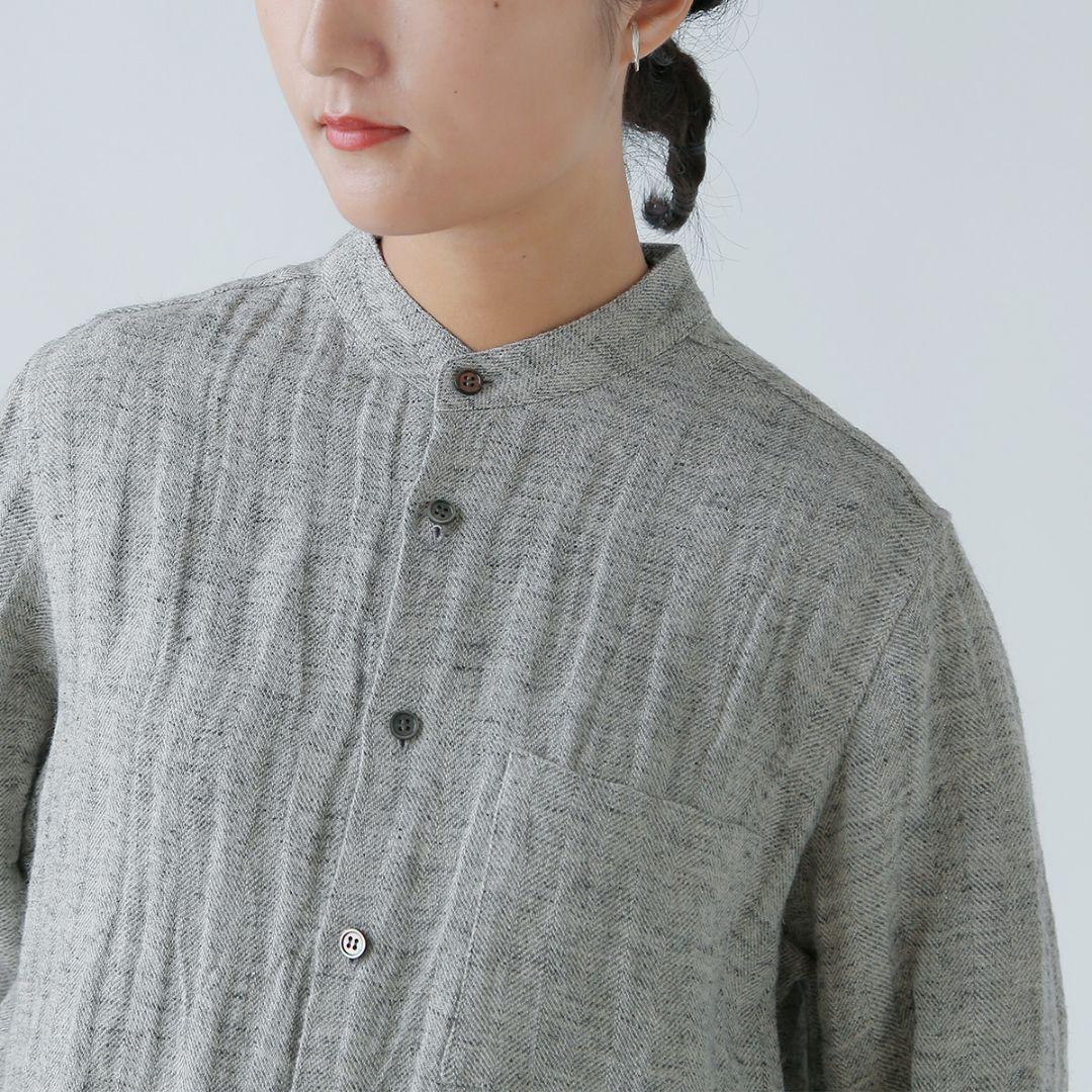 2/1まで☆完売品☆アトリエナルセ リネンツイード シャツ