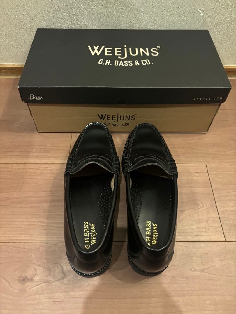 【美品】G.H.BASS weejuns ブラックローファー 25cm