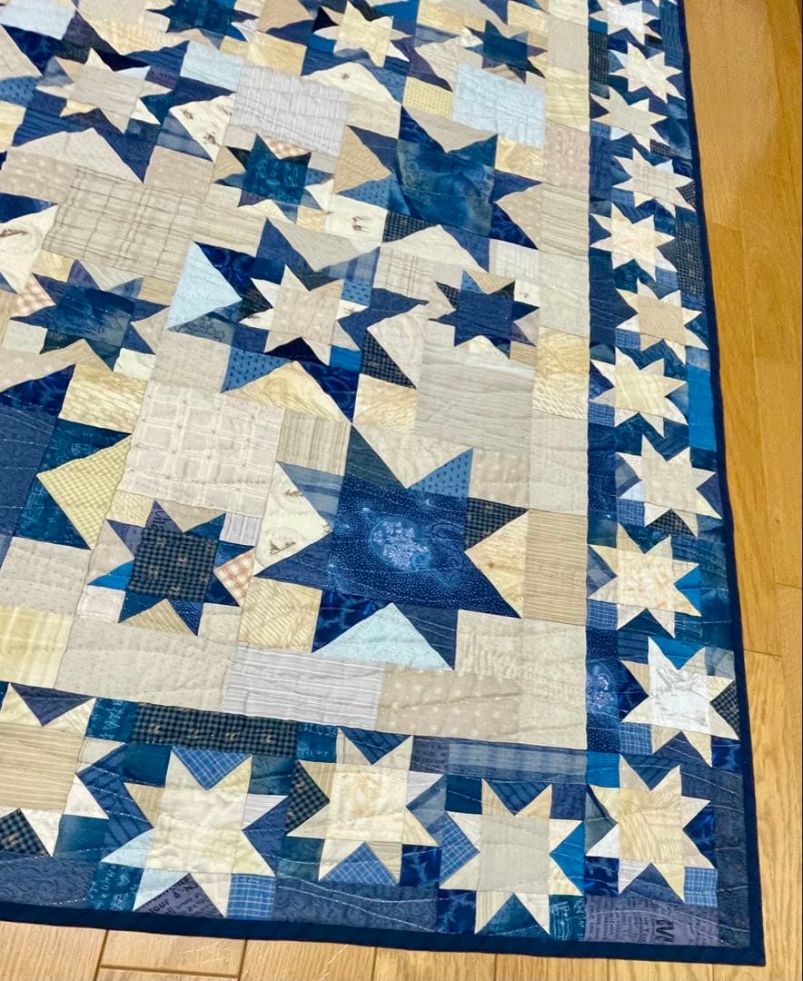 パッチワークキルト　タペストリー　スター