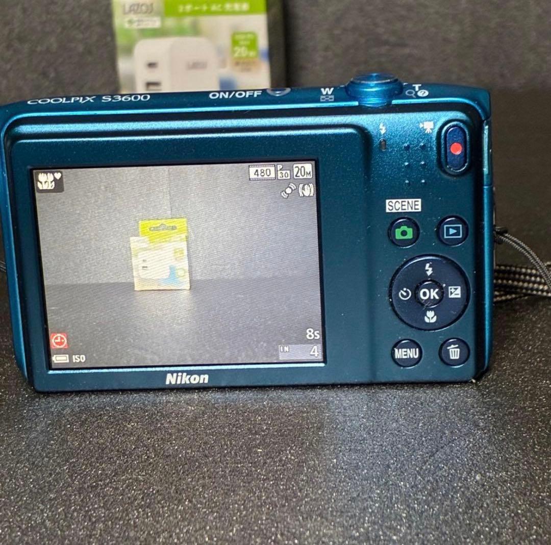 動作確認済 Nikon COOLPIX S3600 ブルー デジカメ コンデジ