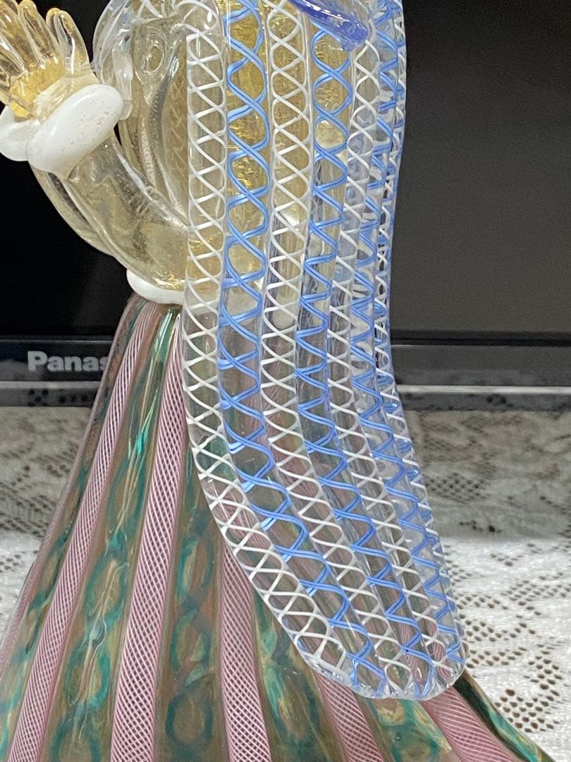 ♦️珍物レア物ムラーノ島 ムラーノグラス マリア像人形 イタリアベネチア骨董品