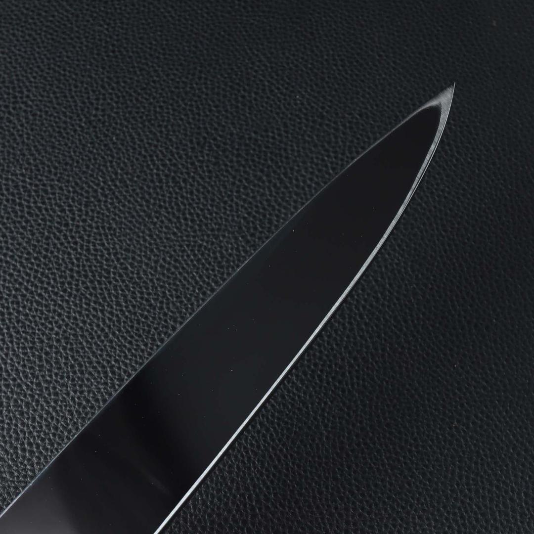 9358 柳刃包丁 9寸 刺身包丁 刃は究極の切れ味 黒檀黒水牛角白三本巻八角柄