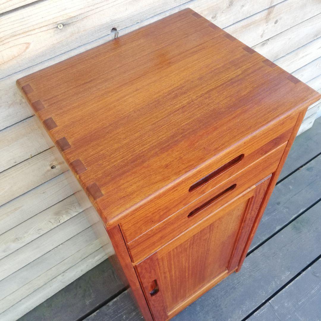 M●北欧ヴィンテージ 組み接ぎチーク無垢オイル仕上げ キャビネット