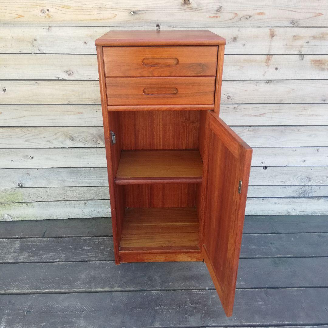 M●北欧ヴィンテージ 組み接ぎチーク無垢オイル仕上げ キャビネット