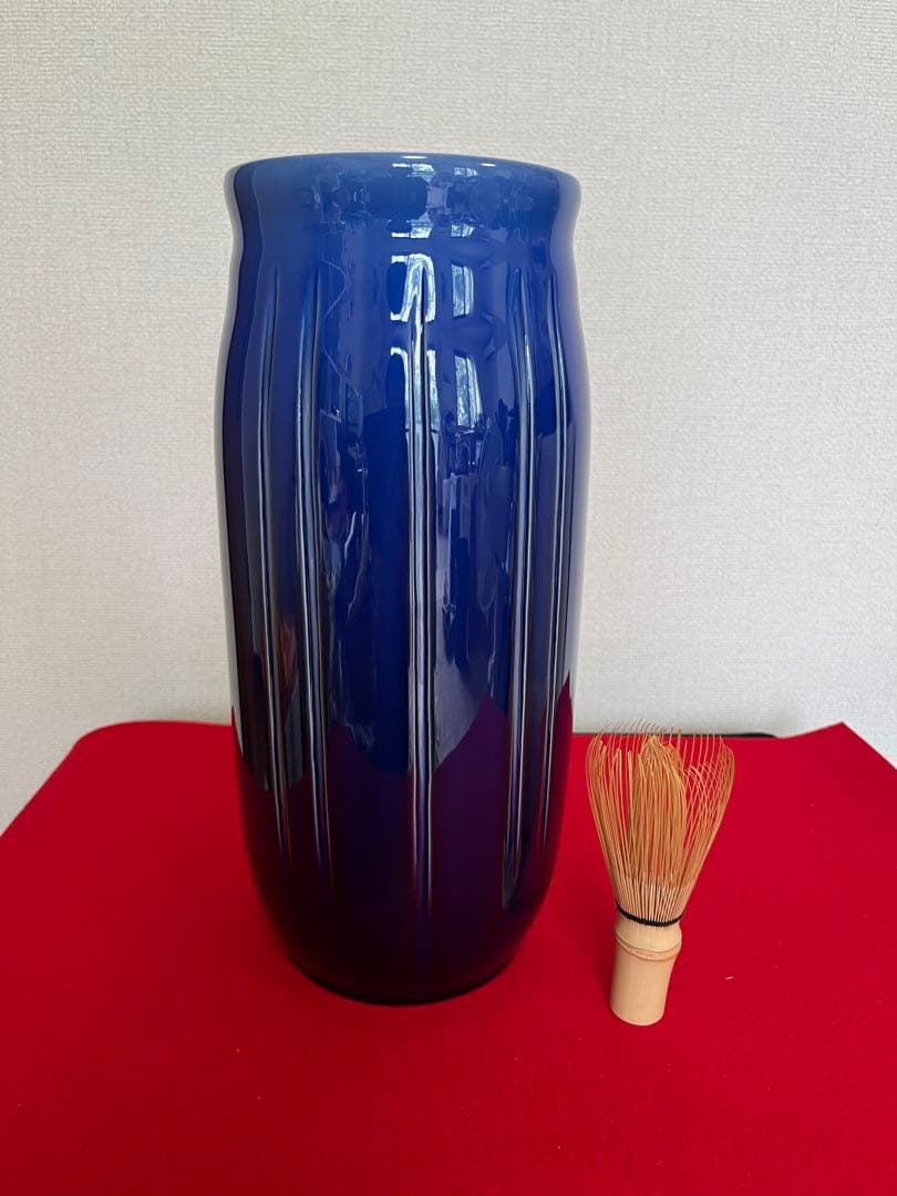 【大型 希少筋入】人間国宝 三代 徳田八十吉（正彦銘） 耀彩 花器 T205