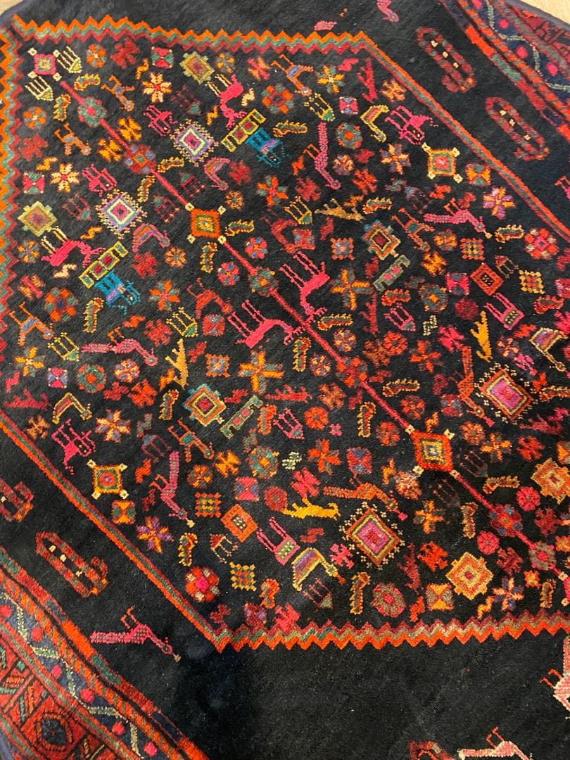 t*☆様 ペルシャ絨毯 ケルマン 186x124cm ヴィンテージ ラグ 手織り