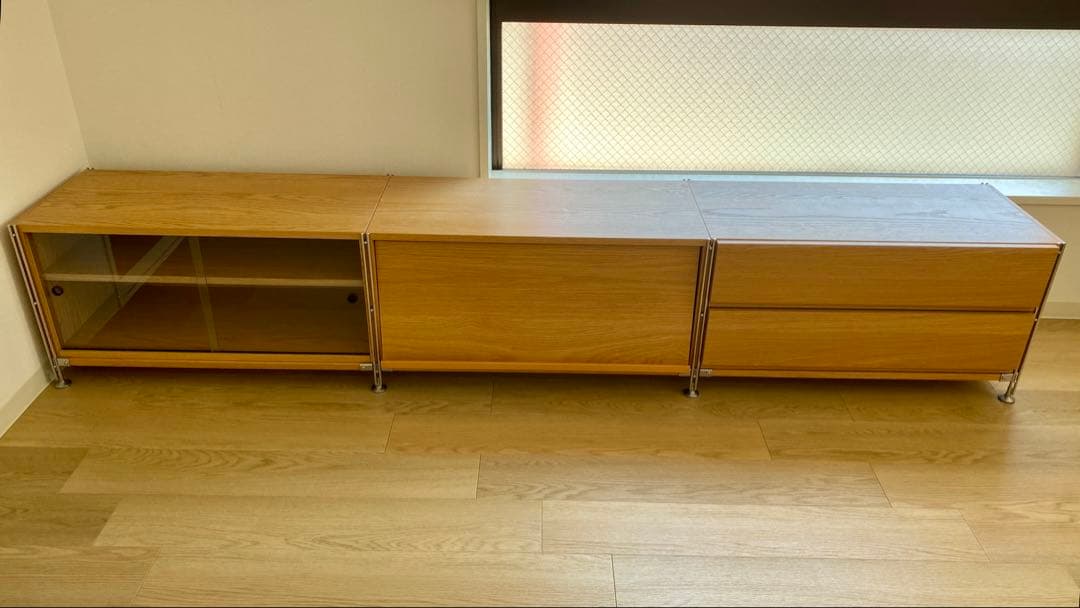 限定割引　無印良品　ステンレスユニットシェルフ　オーク　木製　セット売り