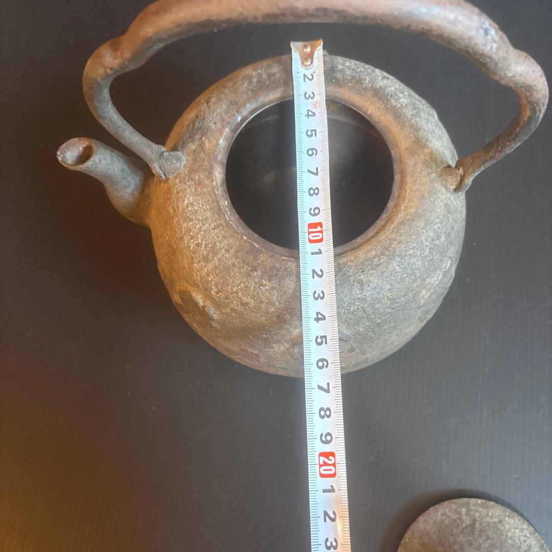 鉄瓶 骨董品 大黒様縁 古い 縁起物