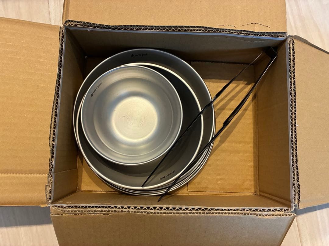 だ*い様 【美品】スノーピーク　テーブルウェアセットL×２ トング黒×１　ステン