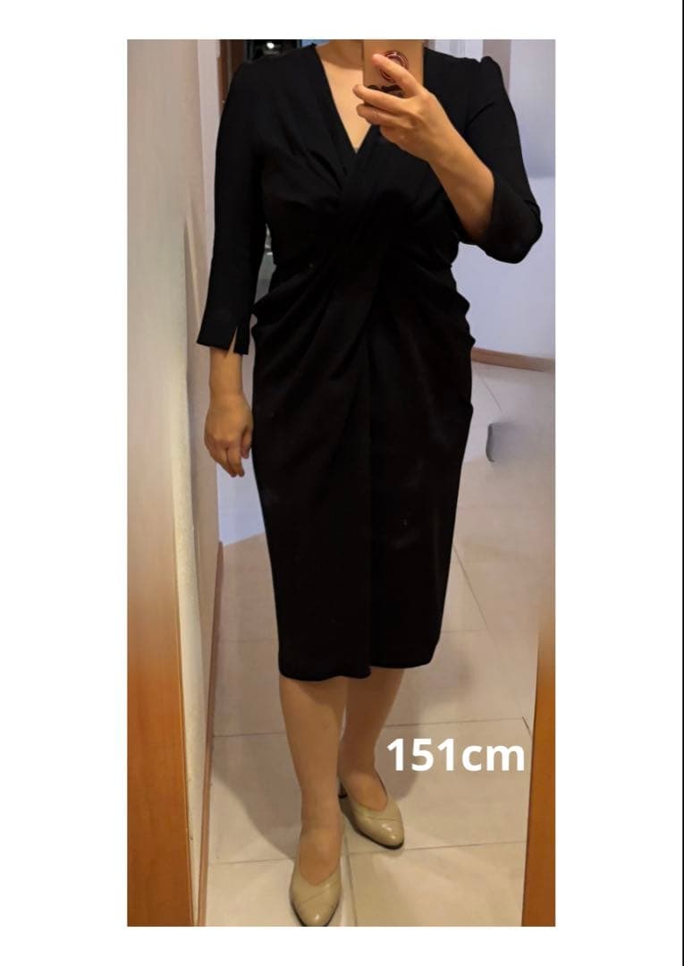 美品 11号✨ケイミー ヴィーナスワンピース ストレッチ ジャージー 洗える 紺