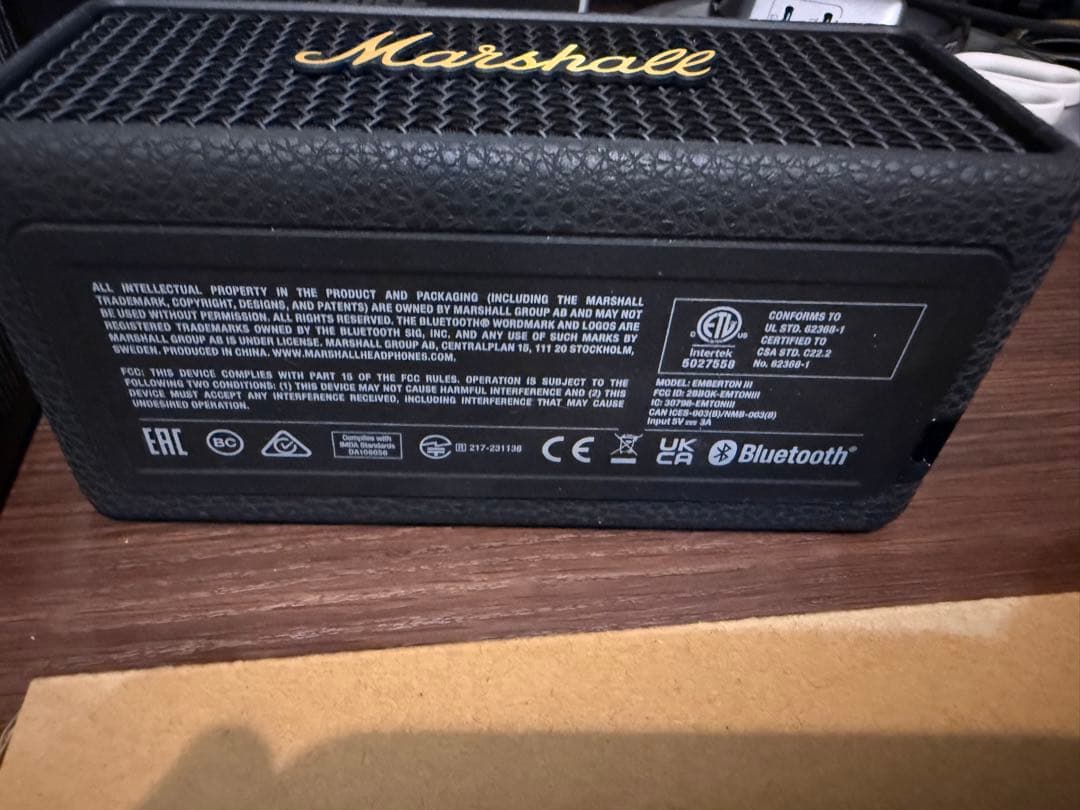 ほぼ未使用Marshall スピーカー Emberton III