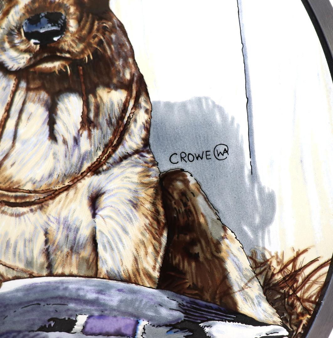 大型 フィリップ・クロウ ヴィンテージ ステンドグラス ラブラドールとダック 犬