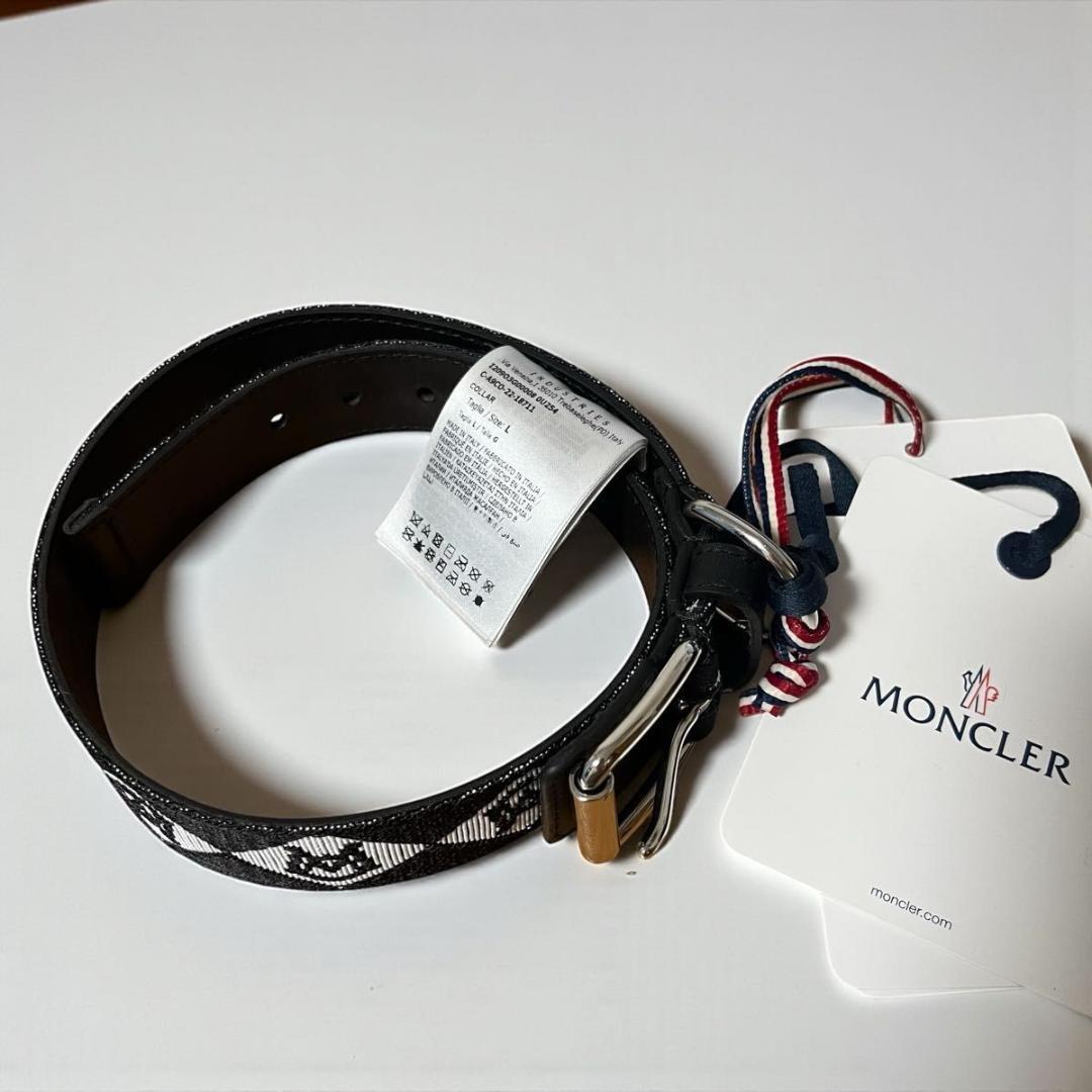 モンクレール×ポルド コラボ 犬用首輪 L ドッグカラー レザー 黒 ベルト