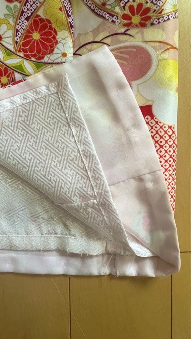 子供用着物セット 花柄刺繍　七五三　3歳　女の子　小町キッズ