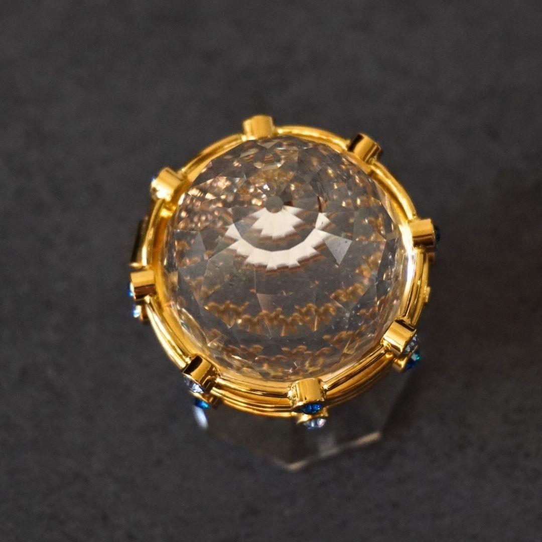 スワロフスキー エッグ ガーランド ゴールドコーティング