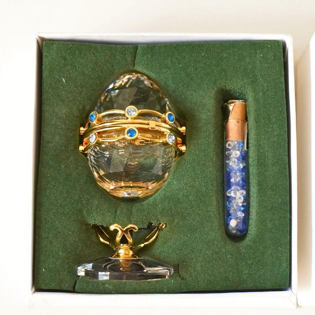 スワロフスキー エッグ ガーランド ゴールドコーティング