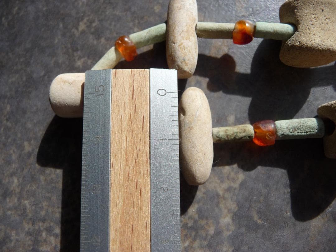 【年末セール】古代　ファイアンスビーズ　オリジナル　ネックレス連