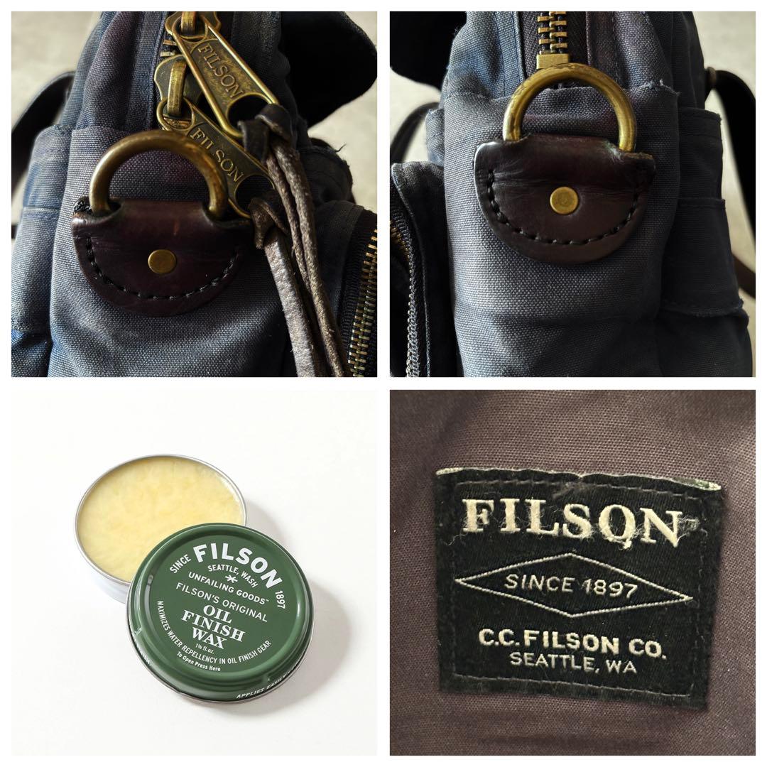 USA製 フィルソン 24アワー ティンブリーフケース ネイビー 2way