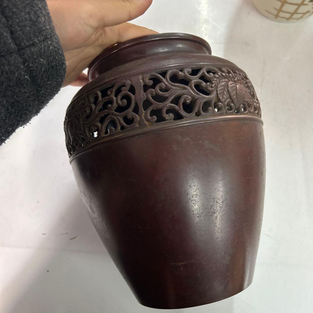 挘雲？　銅製　香炉