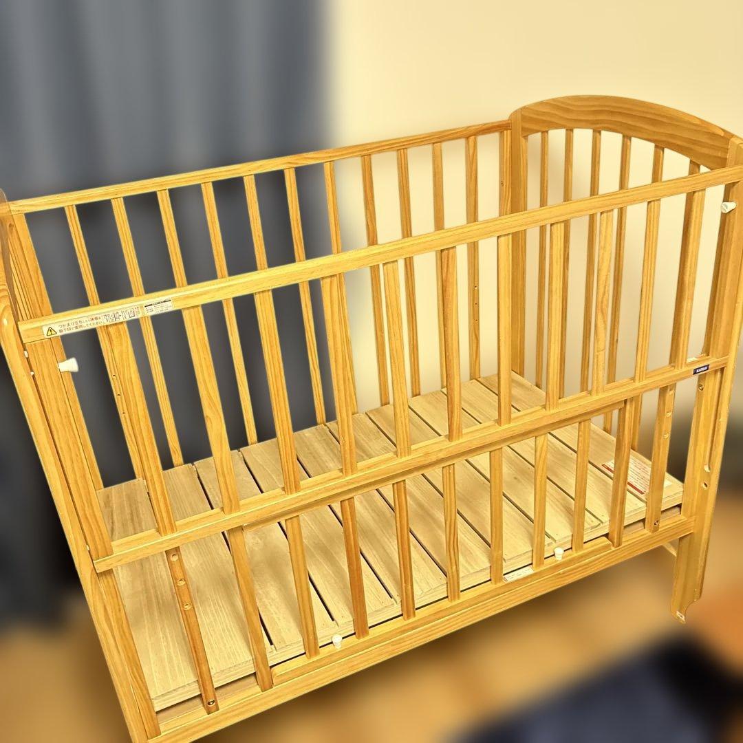 カトージ　KATOJI　ベビーベッド　ハイポジションアーチ ナチュラル