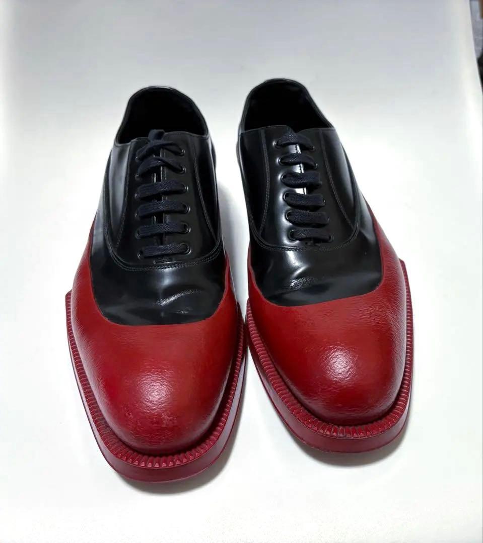 最終価格 名作 プラダ12AW ラバーソールドレスシューズ9美品